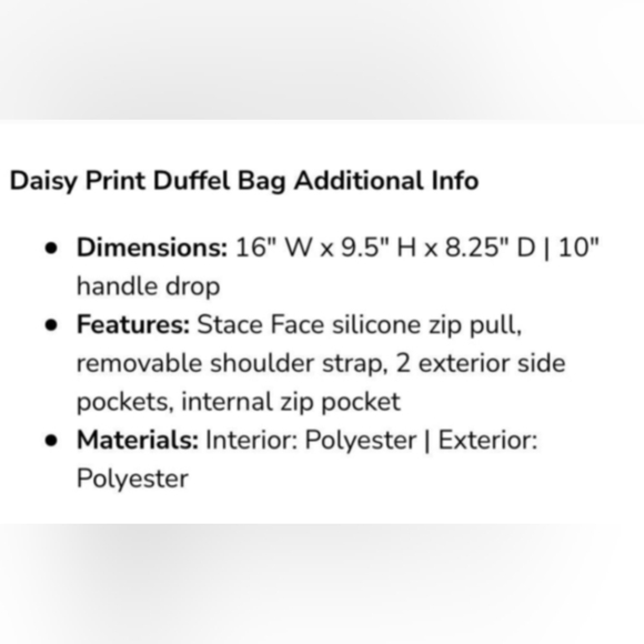 Alice + Olivia Black Daisy Floral Duffle Bag - Picture 5 of 7